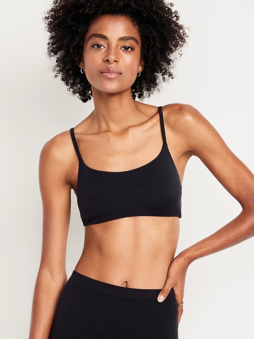 Old Navy Active Powersoft Light Support Sports Bra - Medium - Black (no cups)